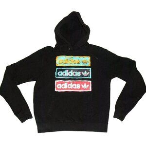 Adidas Mens Sz. XS X-Small Black Hoodie Sweatshirt